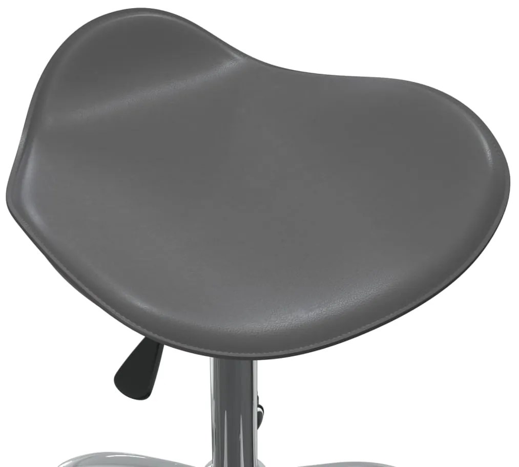 Cadeira de jantar giratória couro artificial cinzento