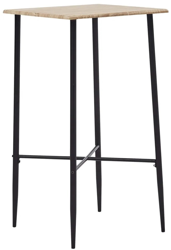 vidaXL Mesa de bar 60x60x111 cm MDF cor carvalho