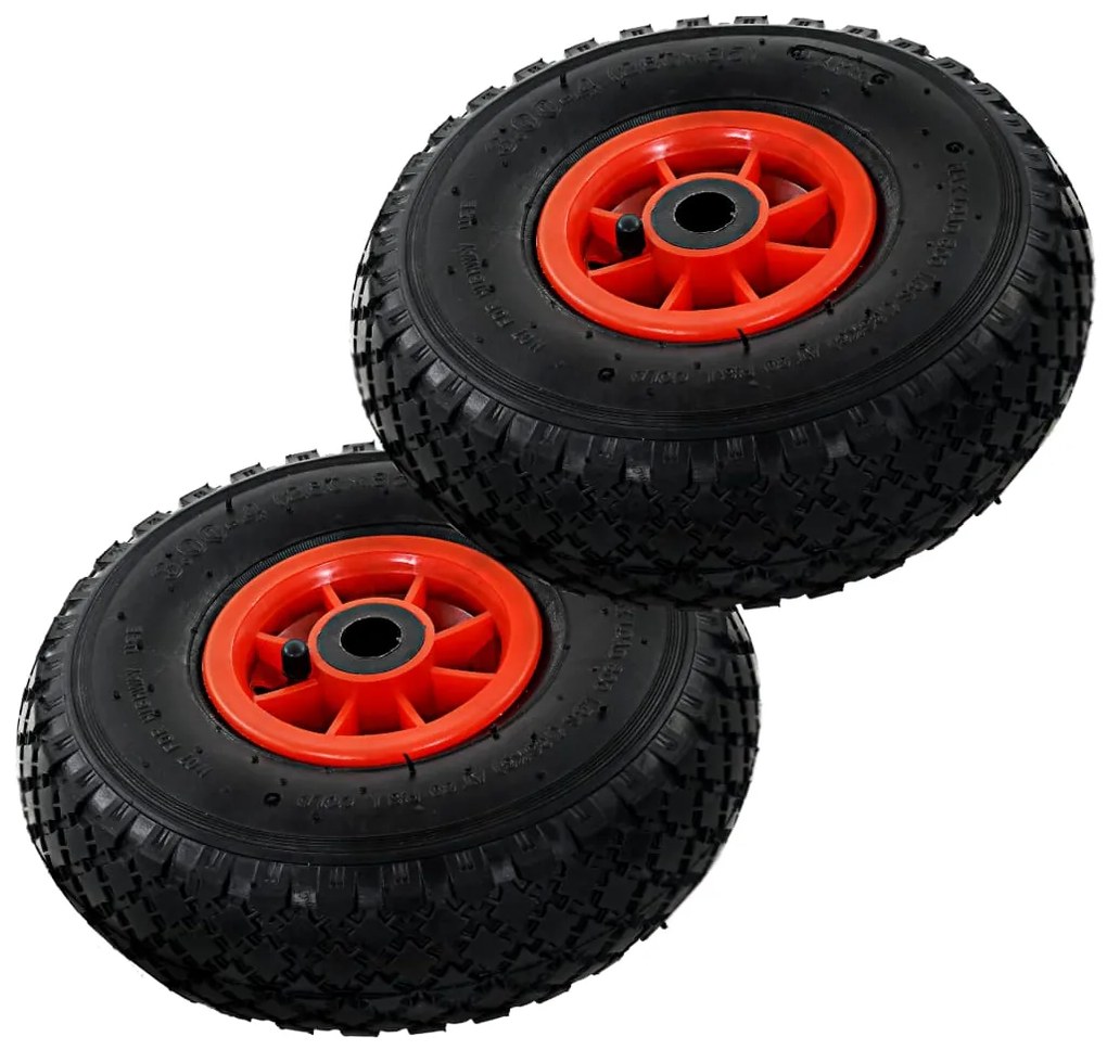 Rodas p/ carrinho de carga manual 2 pcs borracha 3.00-4