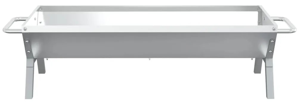 Tabuleiro de churrasco 118x42x30,5 cm aço inoxidável prateado
