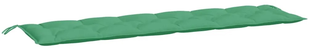 Almofadões banco jardim 2 pcs 200x50x7cm tecido oxford verde