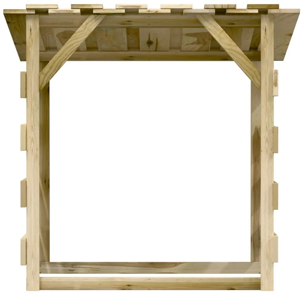 Pérgolas com telhados 3 pcs pinho impregnado 100x90x100 cm