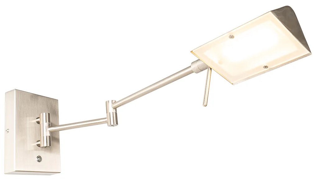 Candeeiro de parede design em aço com LED regulável - Notia