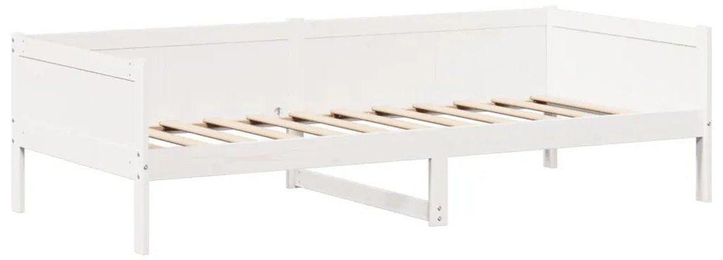 Conj. sofá-cama e banco c/ telhado 90x190cm pinho maciço branco