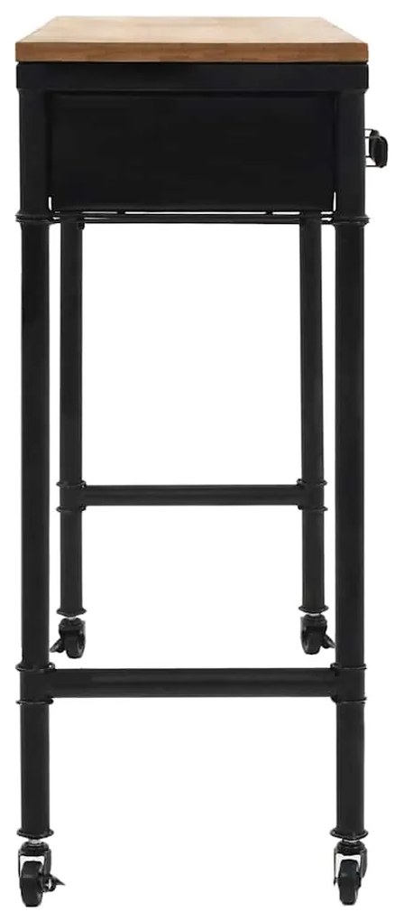 Mesa consola em MDF e madeira de abeto 100x33,5x80 cm