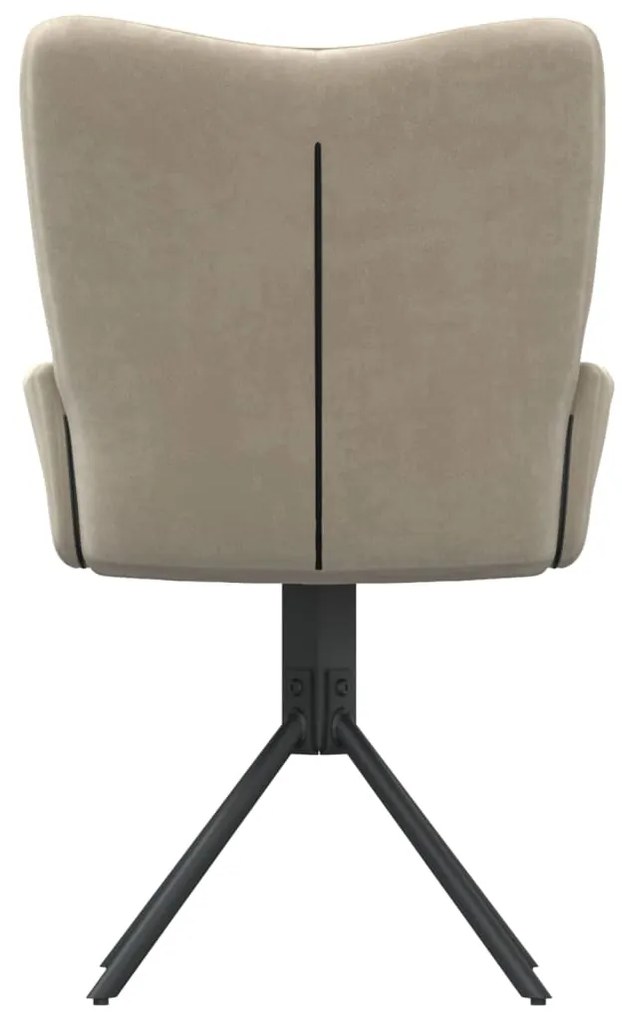 Cadeiras de jantar giratórias 2 pcs veludo cinzento-claro