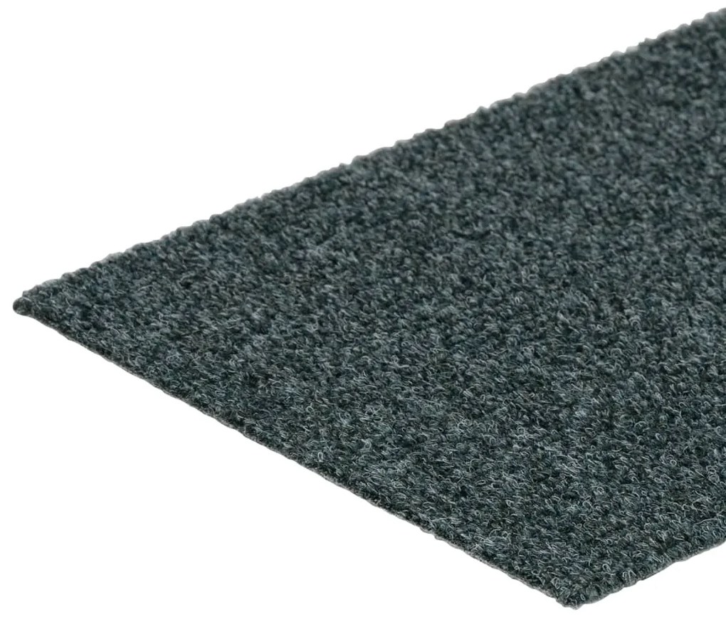 Tapetes de escada adesivos retangulares 15 pcs 76x20 cm verde