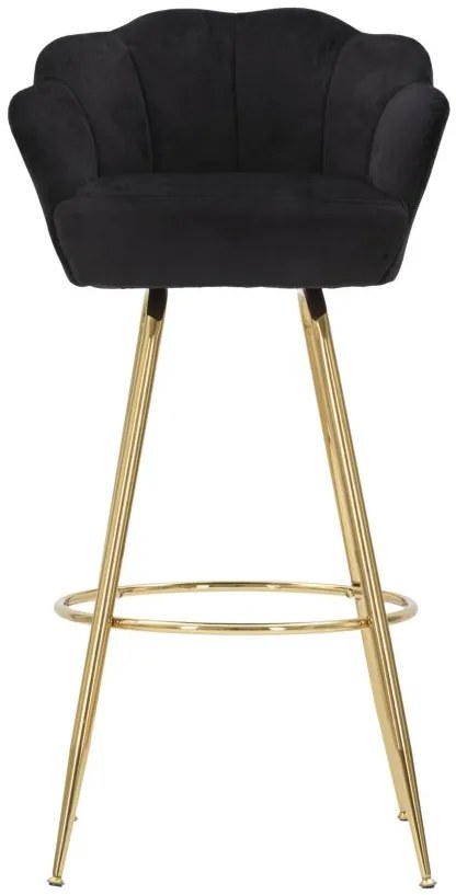 BANCO DE BAR VIENNA 55X53X110 CM PRETO E DOURADO