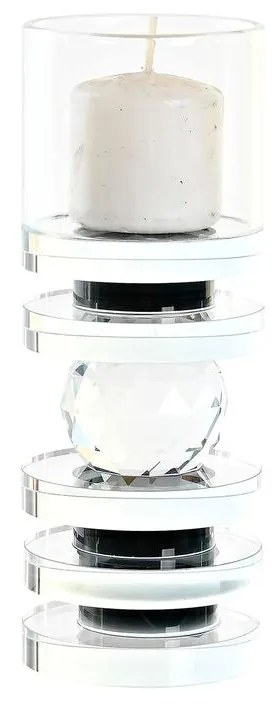 Castiçais DKD Home Decor Cristal (6 x 6 x 16 cm)