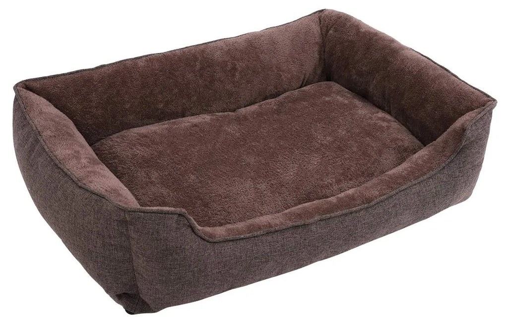 Cama lavável para cães 110 x 27 x 75 cm castanha