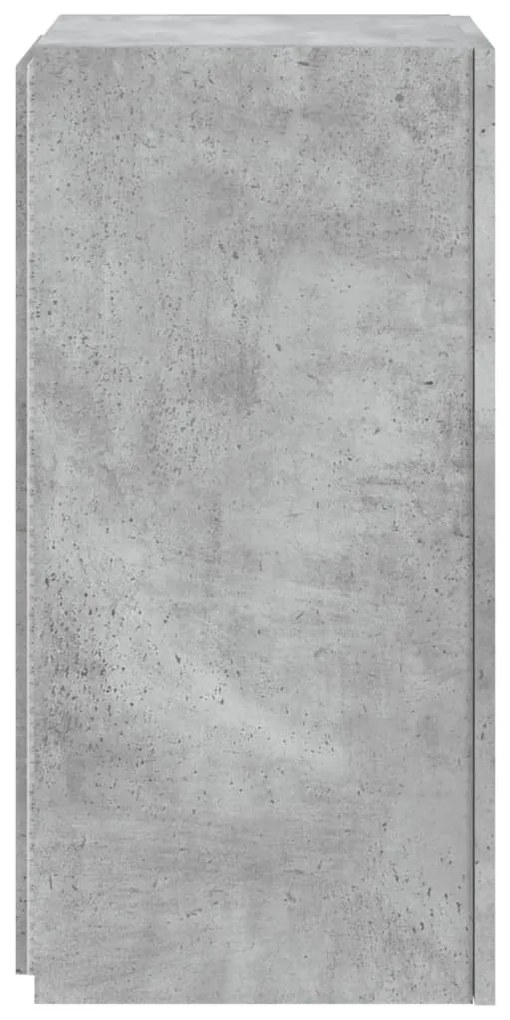 Móvel de parede p/ TV c/ luzes LED 30,5x35x70 cm cinza cimento
