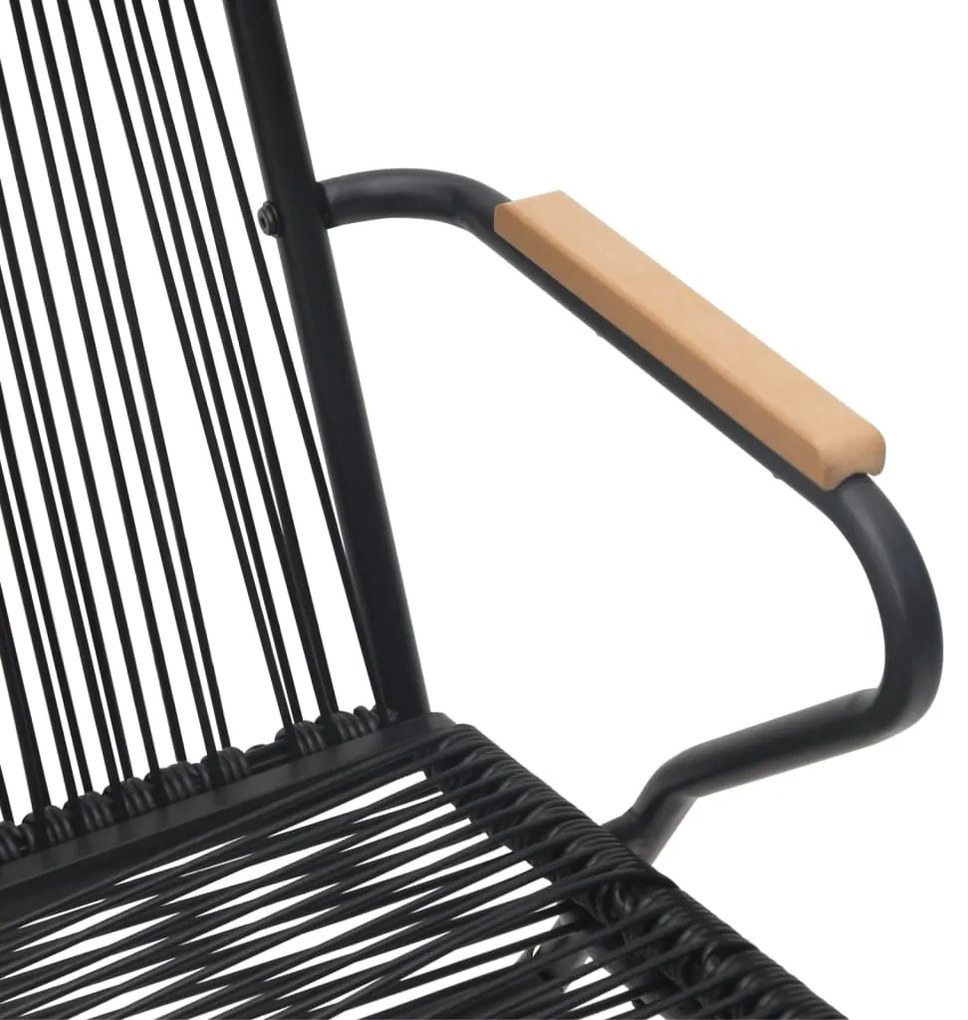 Cadeiras de jardim 2 pcs 58x59x85,5 cm vime de PVC preto
