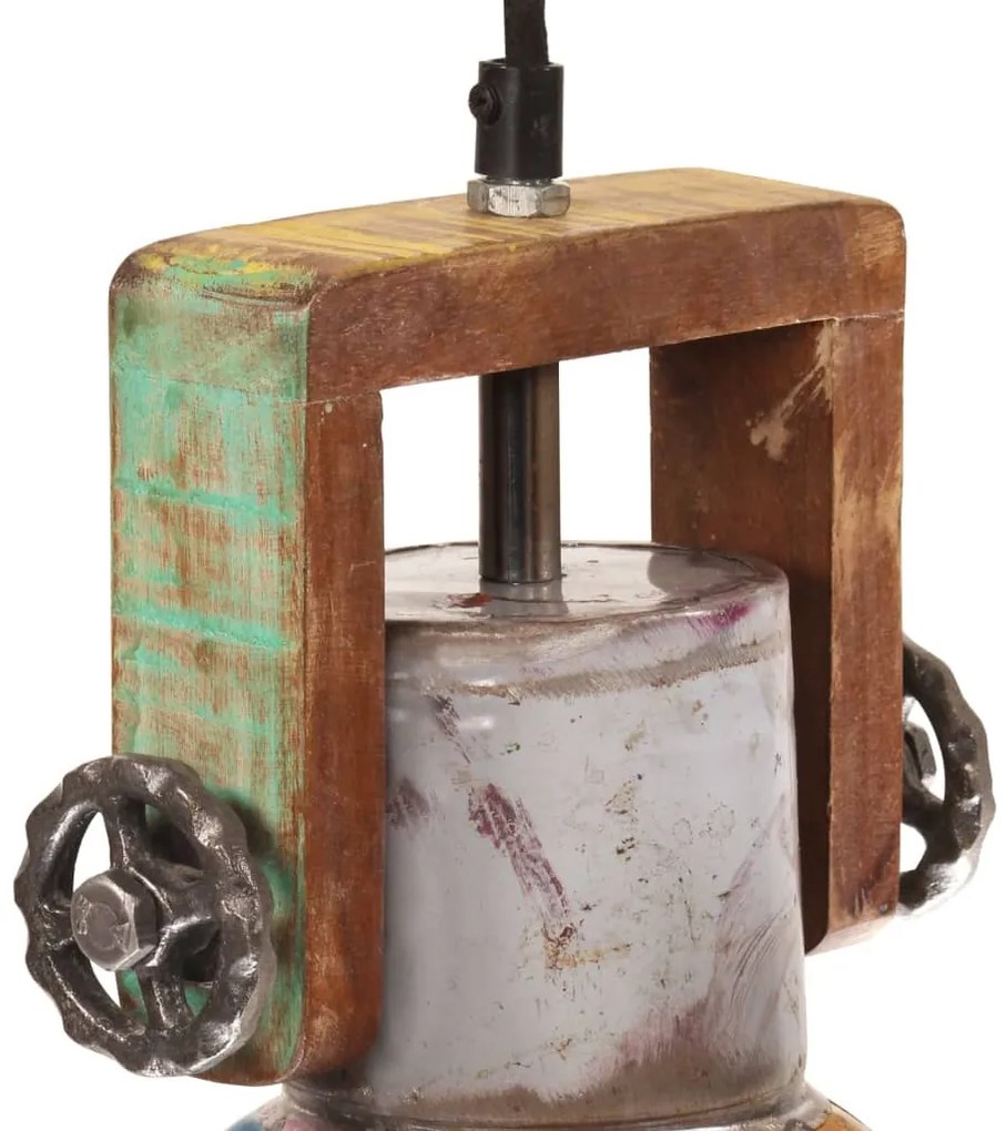 Candeeiro suspenso industrial redondo 25W 19 cm E27 multicor