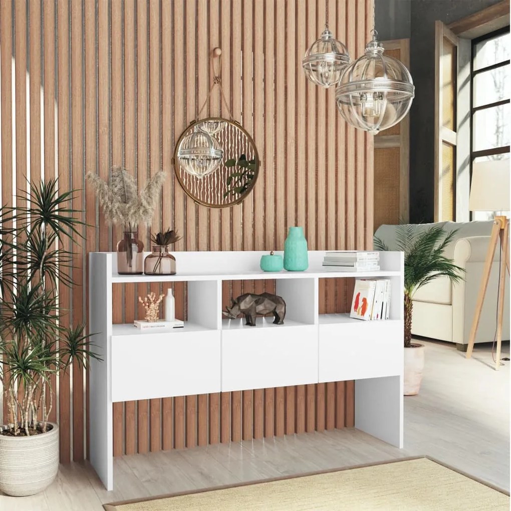 vidaXL Aparador 105x30x70 cm derivados de madeira branco