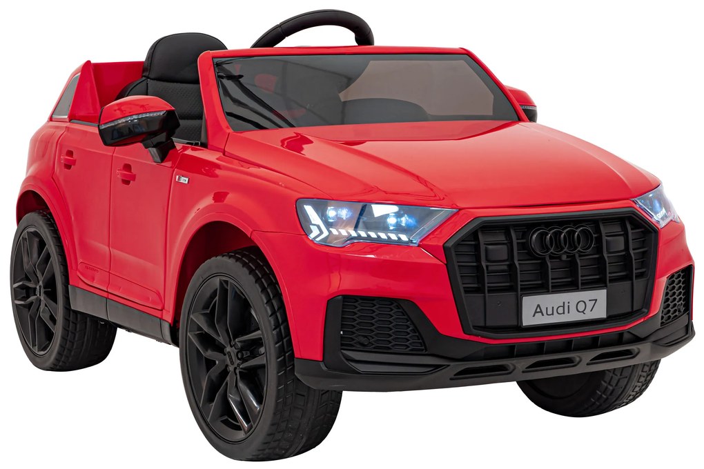 Carro elétrico para Crianças 12V Audi Q7 NEW LIFT Rodas de EVA, Assento de couro Vermelho