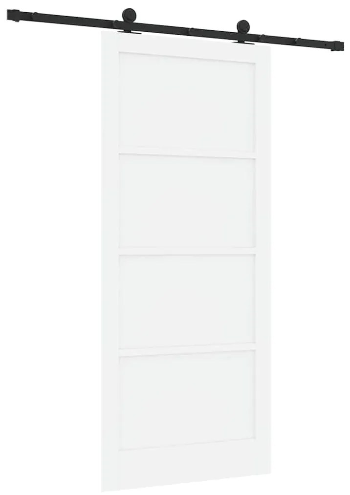 Porta Deslizante vidaXL com Conjunto de Ferragens Brancas 93x211 cm de