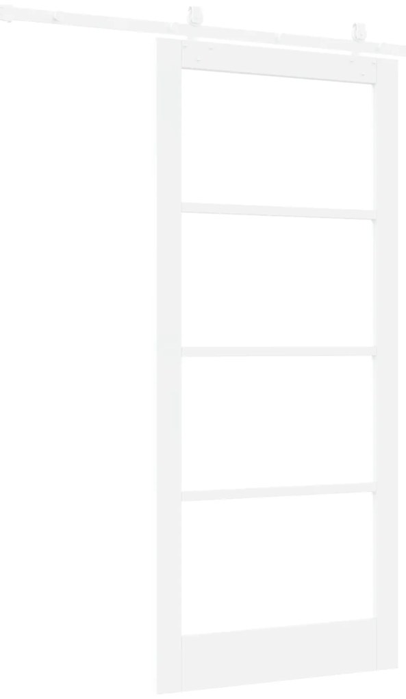 Porta Deslizante vidaXL com Conjunto de Hardware Branco 93x211 cm Made