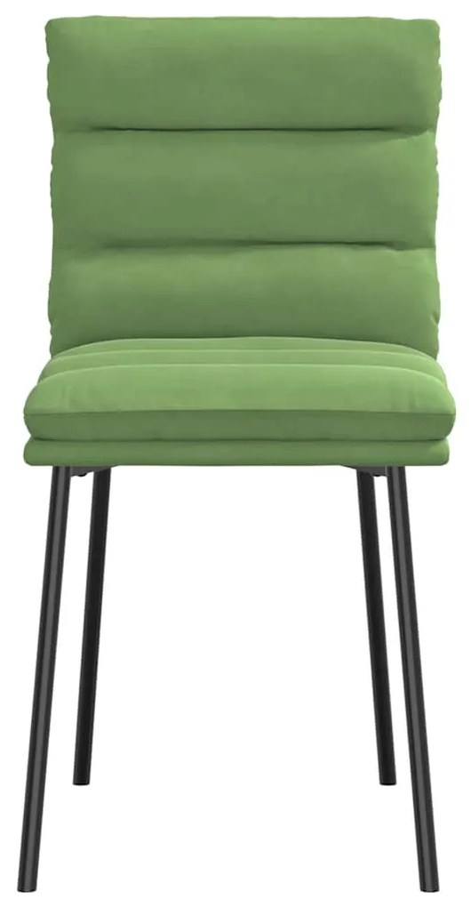 Cadeiras de jantar 2 pcs veludo verde-claro