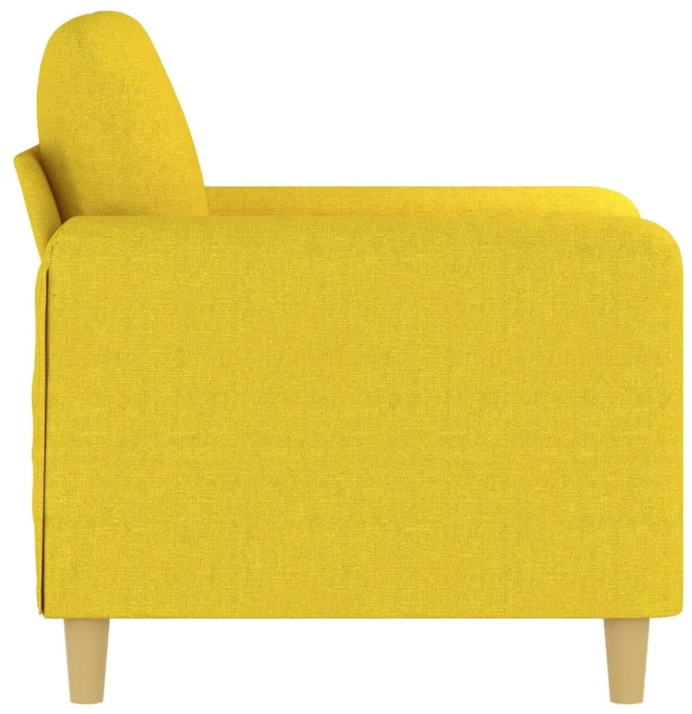 Poltrona 60 cm tecido amarelo-claro