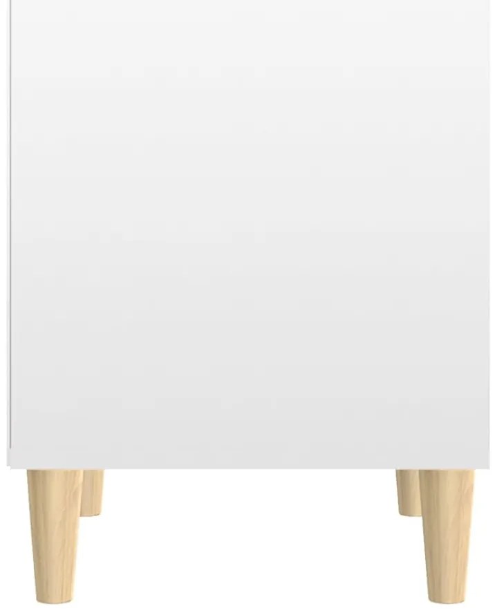 Mesa de cabeceira 40x35x50cm derivados madeira branco brilhante