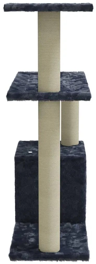 Árvore p/ gatos c/ postes arranhadores sisal 70 cm cinza-escuro