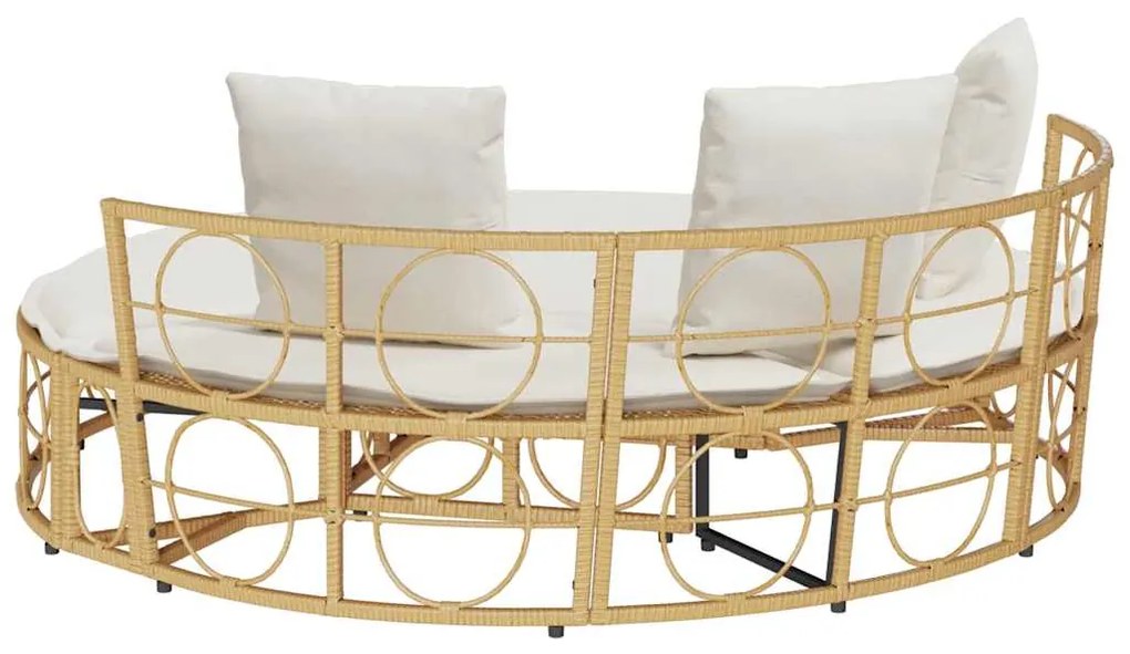 Cama lounge de exterior sem toldo vime PE