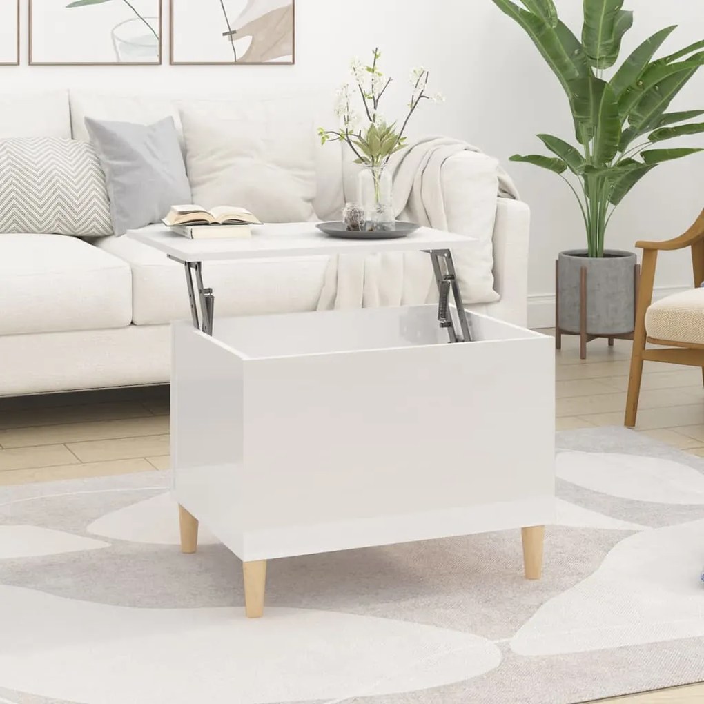 819566 vidaXL Mesa centro 60x44,5x45 cm derivados de madeira branco brilhante