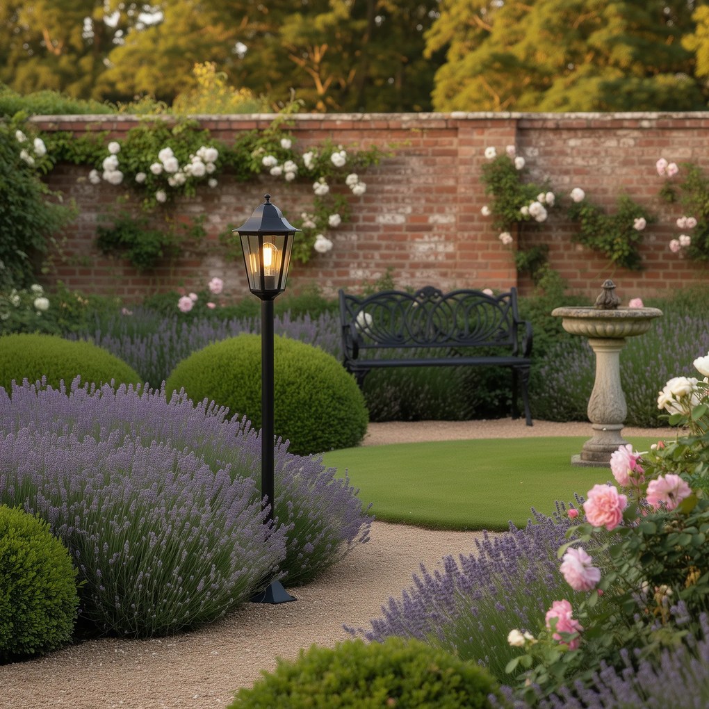 Lanterna de pé exterior preta 120 cm IP44 - Havana