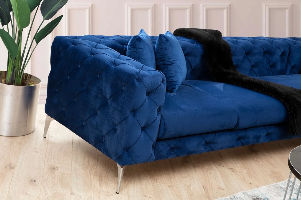 Sofá de Canto Como – Azul Marinho – 310 cm x 70 cm x 270 cm