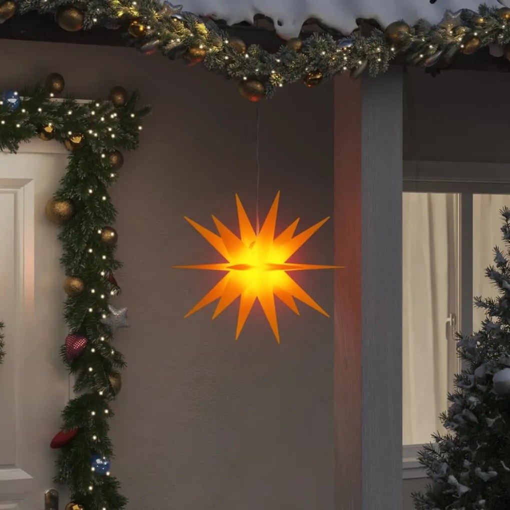 vidaXL Luz de Natal com LED dobrável 43 cm amarelo