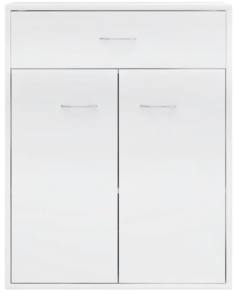 Aparador 60x30x75 cm contraplacado branco brilhante