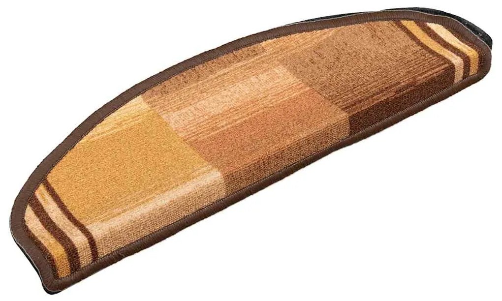 Tapetes de escadas adesivos 10 pcs 65x21x4 cm castanho