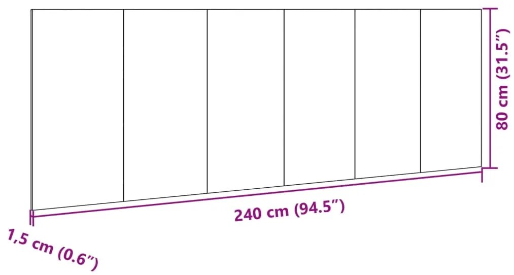 Cabeceira cama c/ armários 240cm deriv. madeira carvalho sonoma