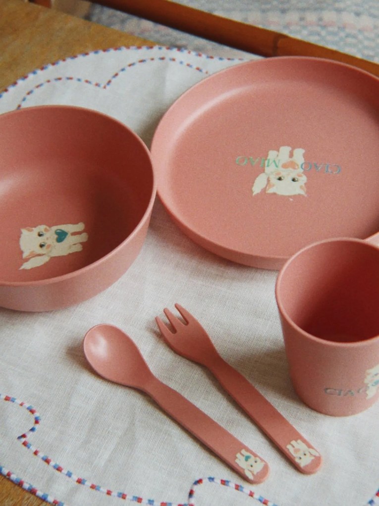 Conjunto de refeição KONGES SLOJD rosa
