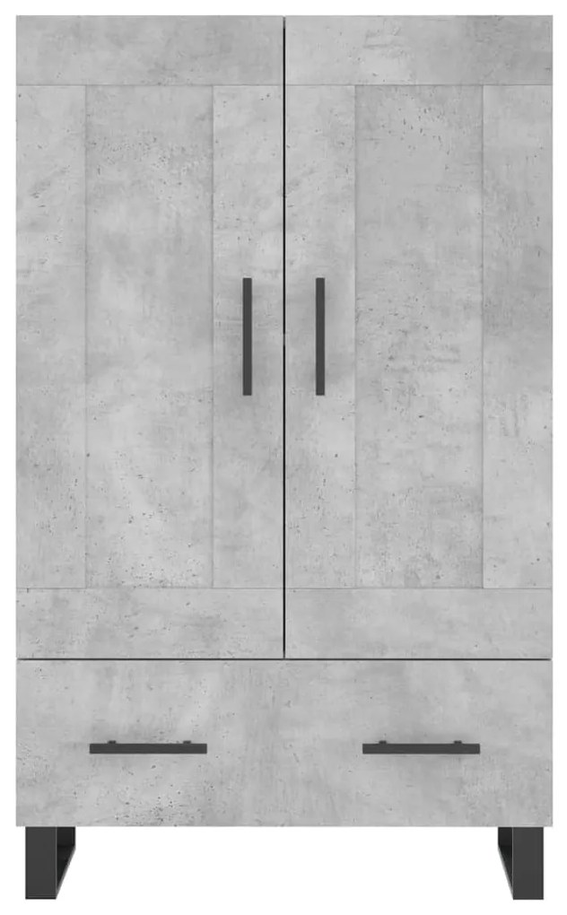 Aparador alto 69,5x31x115 cm derivados de madeira cinza-cimento