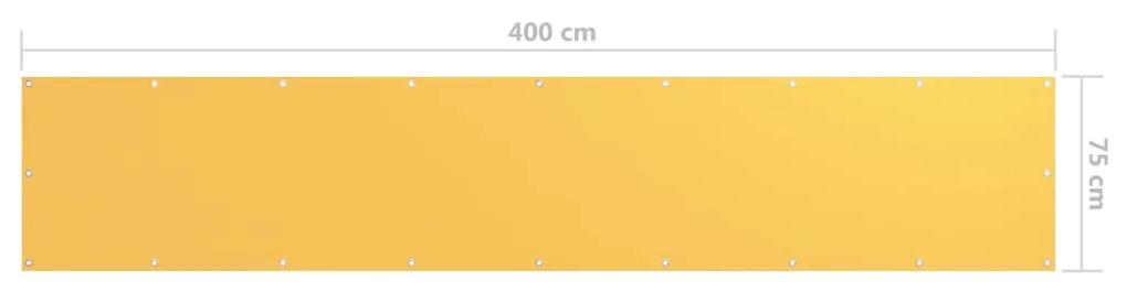 Tela de varanda 75x400 cm tecido Oxford amarelo