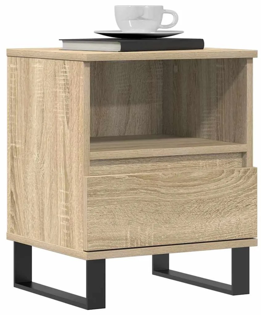 Mesa de cabeceira 40x35x50 cm derivados madeira carvalho sonoma