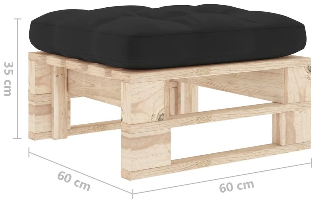 Otomana de paletes para jardim pinho impregnado