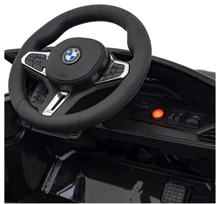 Carro elétrico infantil BMW M4, 12 volt, módulo de música, banco de couro, pneus de borracha Preto