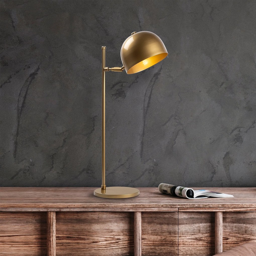 Candeeiro de Mesa Alfa – Dourado – 18 x 20 x 58 cm