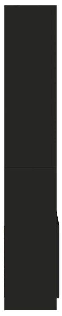 Armário alto 63x33x180 cm derivados de madeira preto