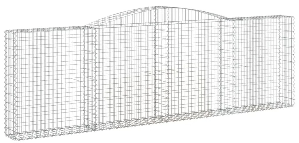 Cestos gabião arqueados 2pcs 400x30x120/140cm ferro galvanizado