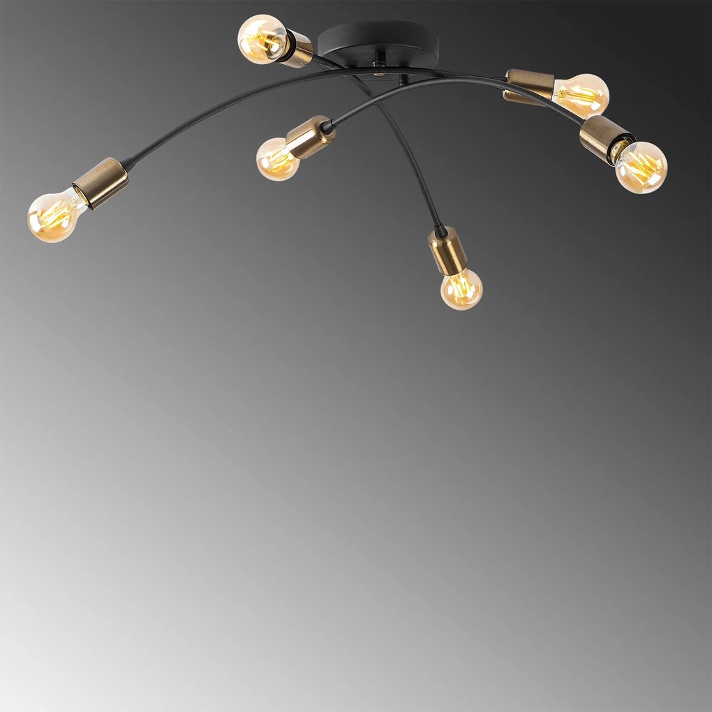 Candeeiro de Teto Banana – Preto – 67 x 67 cm