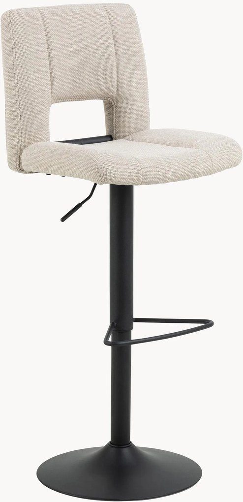 Cadeiras de bar giratórias estofadas reguláveis em altura Sylvia, conjunto de 2