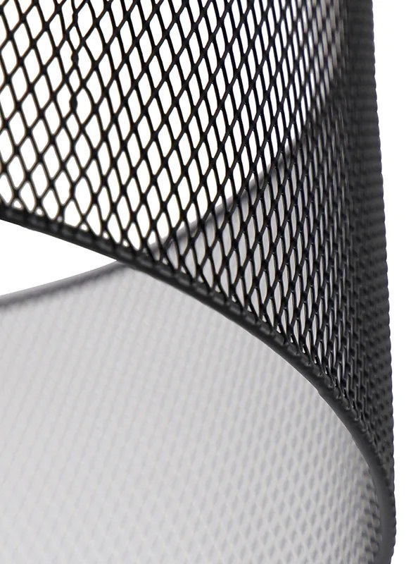 Luminária de teto industrial preta - Drum Mesh