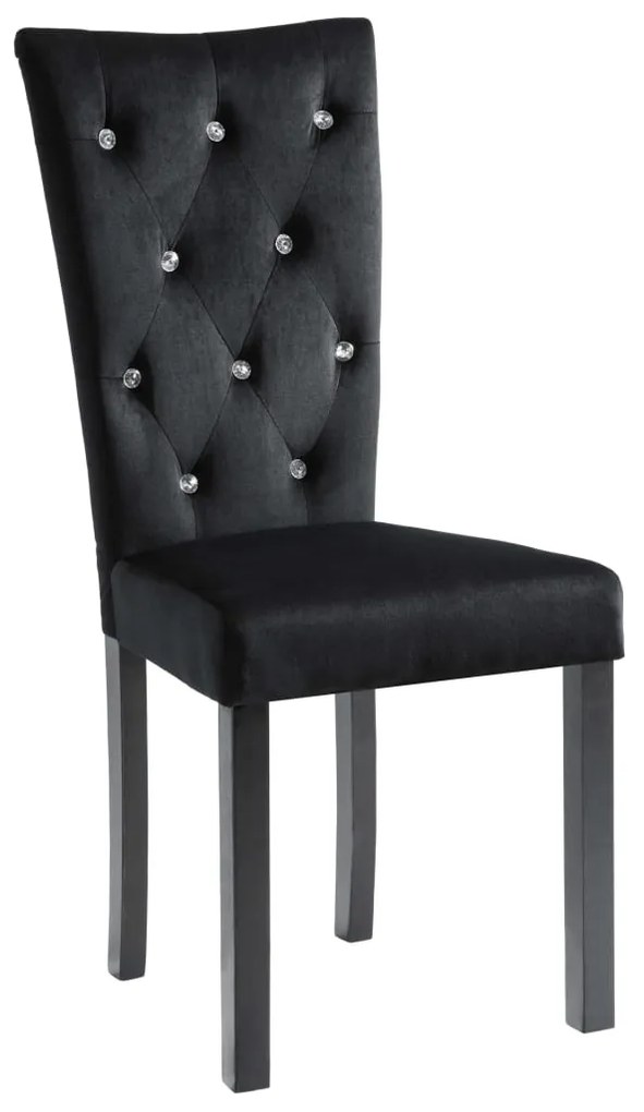 Cadeiras de jantar 2 pcs veludo preto