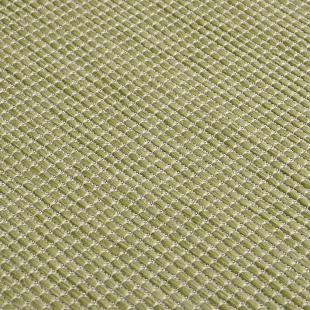 Tapete de tecido plano para exterior 100x200 cm verde