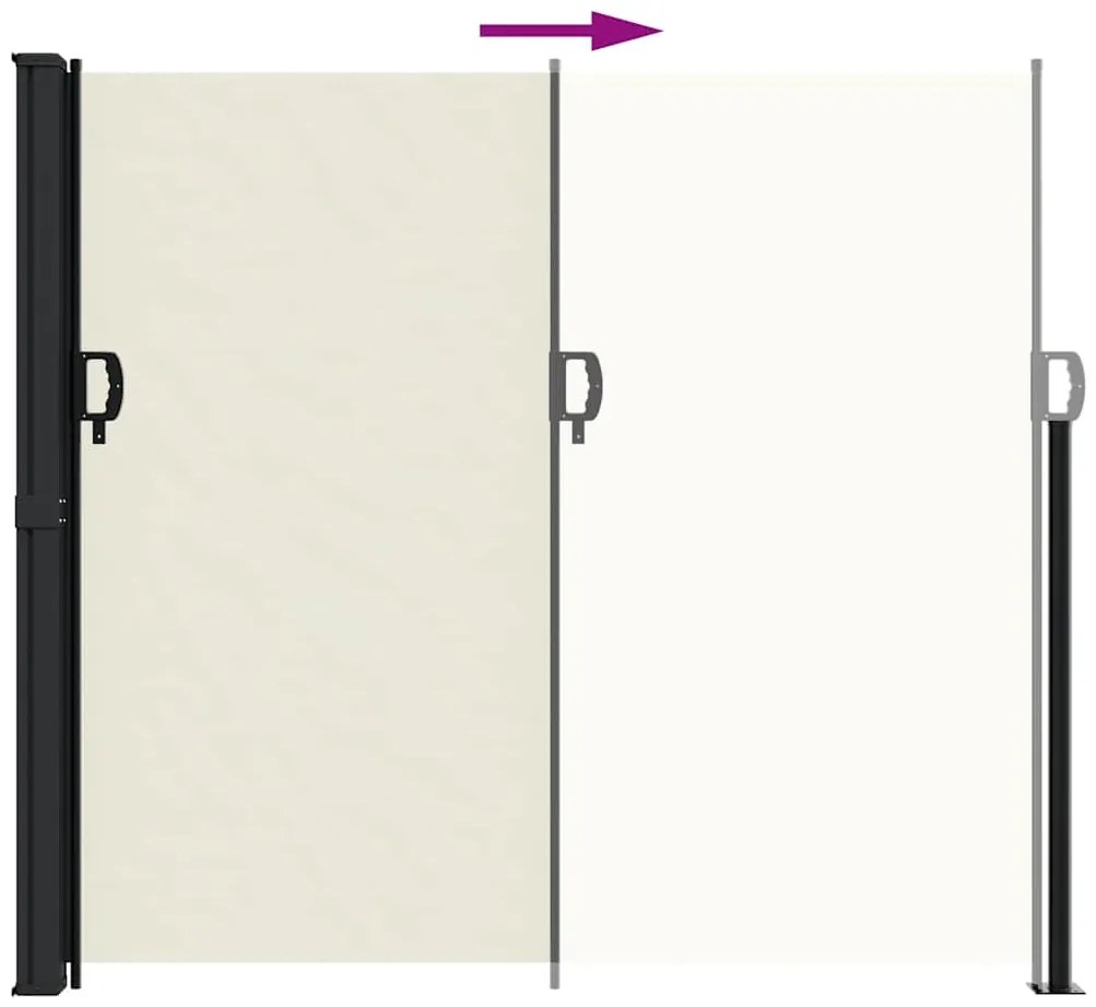 Toldo lateral retrátil 180x300 cm cor creme