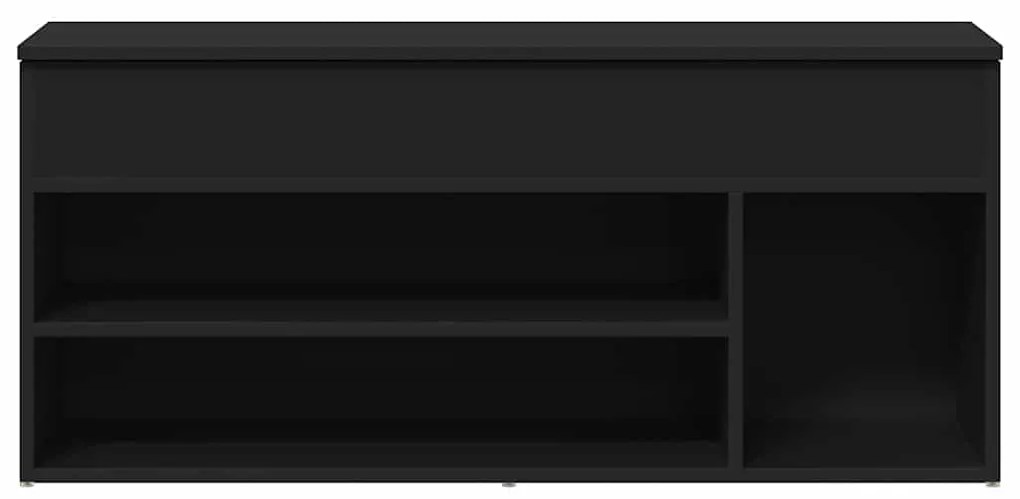 Banco sapateira 102x30,5x45 cm derivados de madeira preto