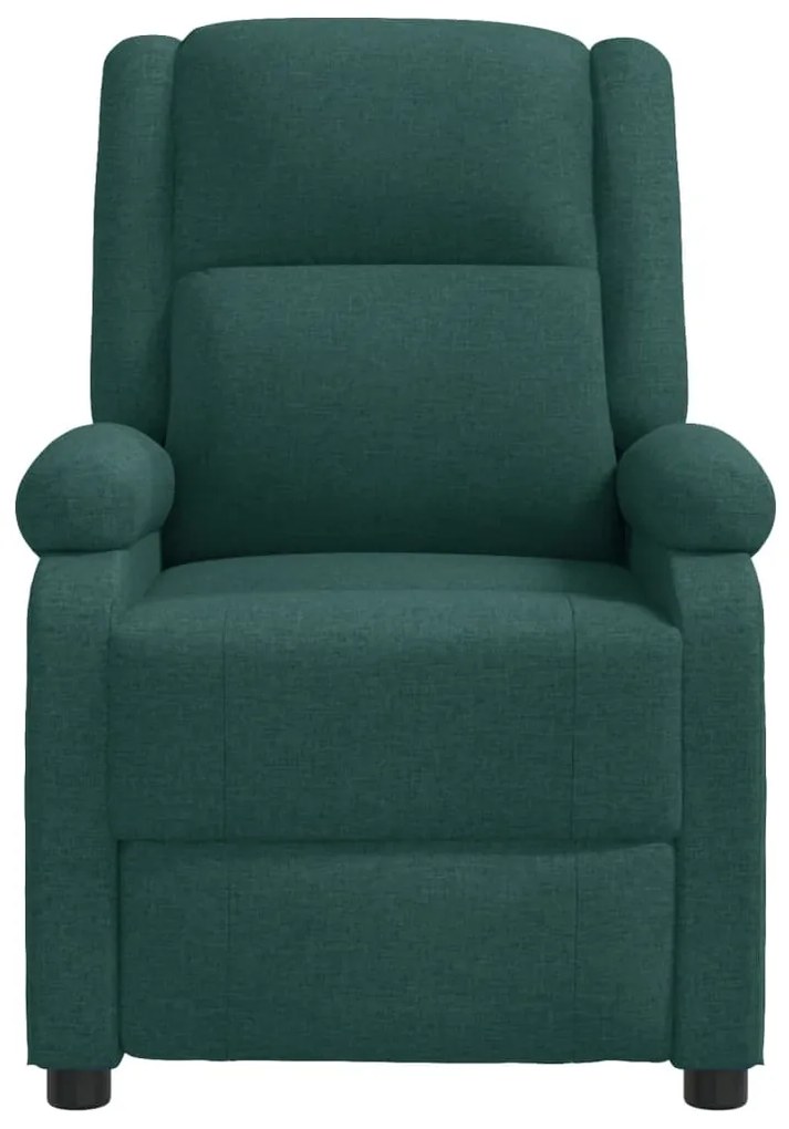 Poltrona reclinável tecido verde-escuro
